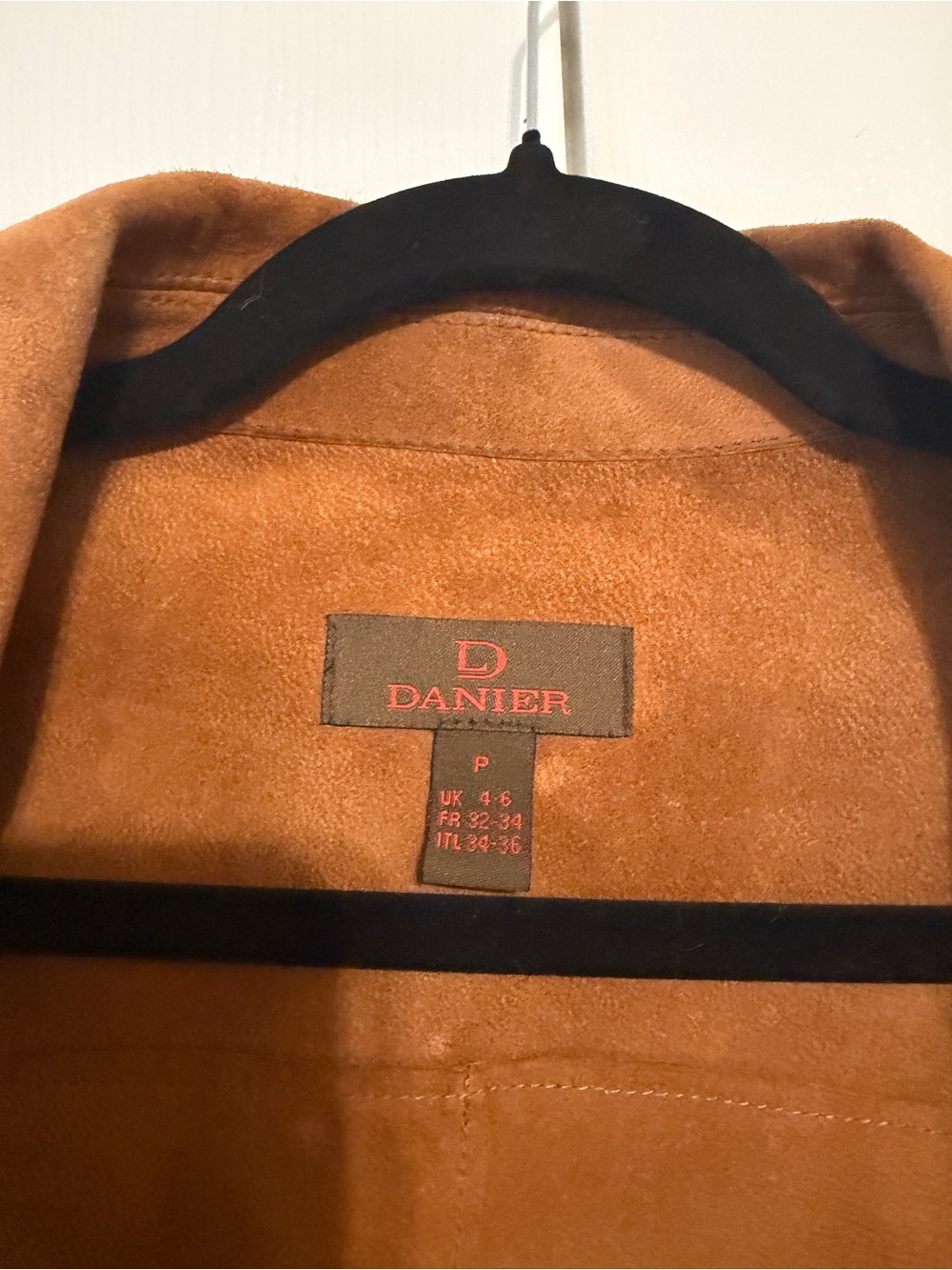 Danier Two-Tone Brown Leather & Suede feel inside Open Front Jacket - Picture 2 of 6